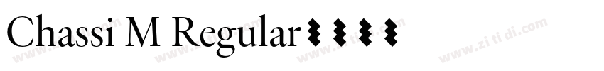 Chassi M Regular字体转换